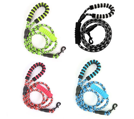 Corda redonda do cão da trela de EVA Reflective Double Handle Dog com grampo e o punho acolchoado 180cm