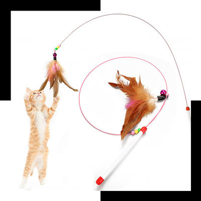 Varinha da provocação de Hallupets Cat Pet Toys Cat Feather