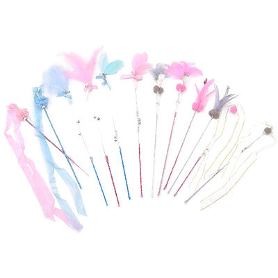 Fada interativa Cat Teaser Stick de Cat Pet Toys Wand Plastic da pena