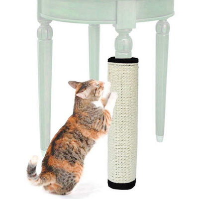 Cânhamo de sisal Cat Claw Toy dos pés de Cat Scratch Board Protect Table da cor do marfim