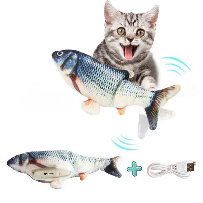 O peixe flexível elétrico Cat Toy Simulation Wiggle Fish Catnip brinca o luxuoso que o peixe movente interativo da dança brinca para gatos