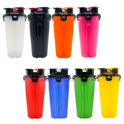 Bacias dobráveis Carabiners da garrafa portátil do alimento da água do cão de estimação 350ml