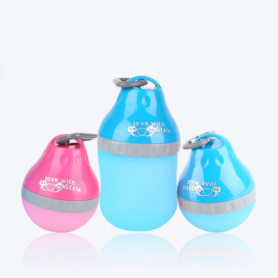 Garrafa de água do cão do silicone do alimento 7 onças estilo de um amor de 14 onças para animais de estimação pequenos