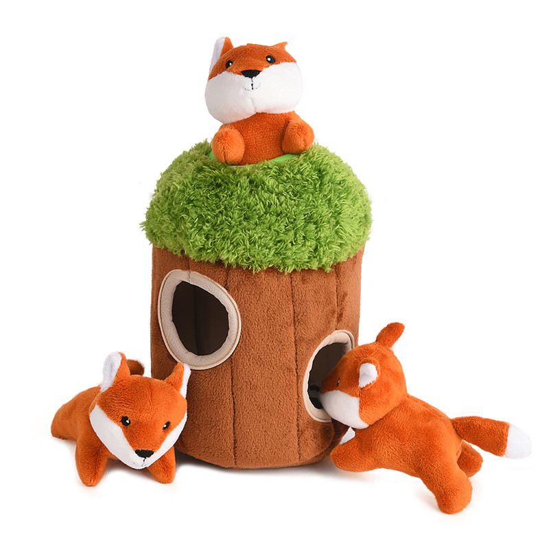 O animal de estimação novo do projeto confunde o cão macio sibilante Toy Set do esconde-esconde da mastigação do luxuoso