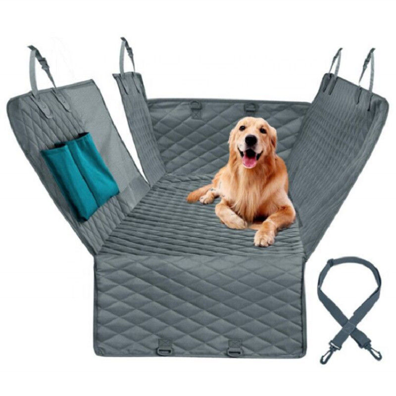 O banco traseiro do carro do cão da rede cobre 147cm Nonslip impermeável com os bolsos do armazenamento
