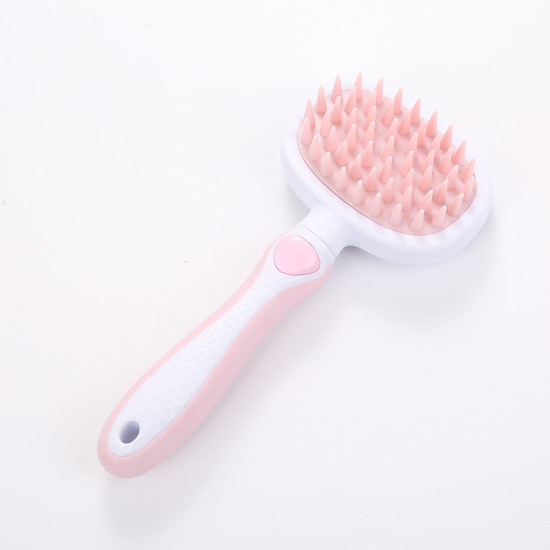 A massagem macia do cão do dente escova 92g 19.5*9*5cm Cat Grooming Brush Comb