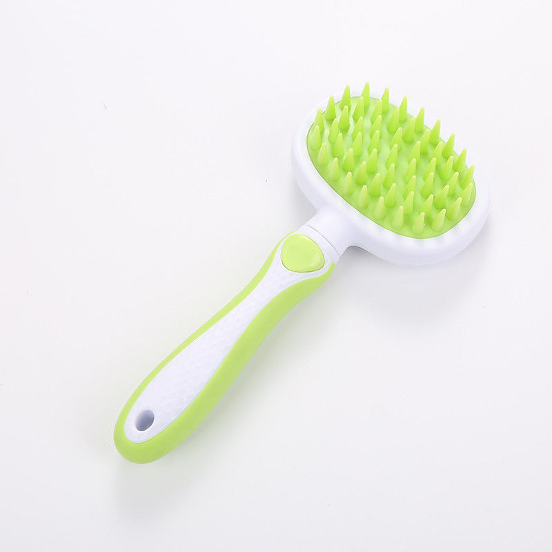 A massagem macia do cão do dente escova 92g 19.5*9*5cm Cat Grooming Brush Comb