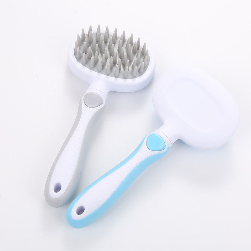 A massagem macia do cão do dente escova 92g 19.5*9*5cm Cat Grooming Brush Comb