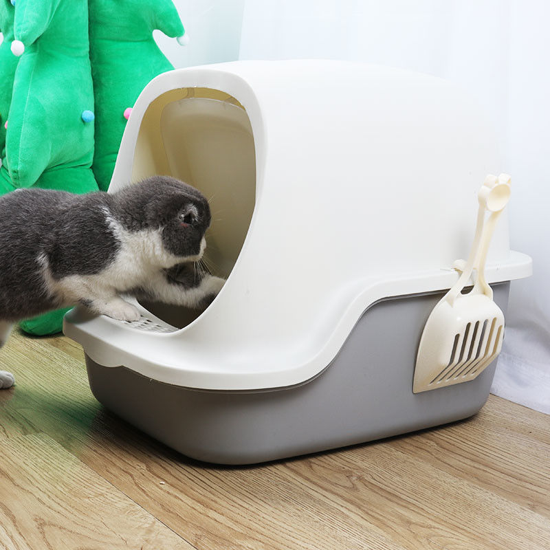 Cat Litter Pan Waterproof Hooded completamente fechado Cat Litter Box With Shovel