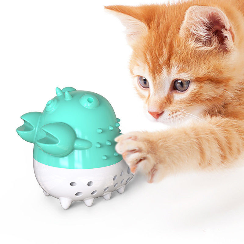 Brinquedos dos dentes da limpeza e da preparação do Catnip das bolas de Cat Grooming Tools Toothbrush Chew das lagostas com som