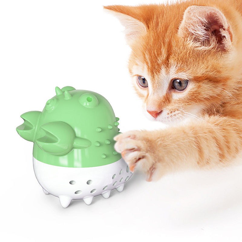 Brinquedos dos dentes da limpeza e da preparação do Catnip das bolas de Cat Grooming Tools Toothbrush Chew das lagostas com som