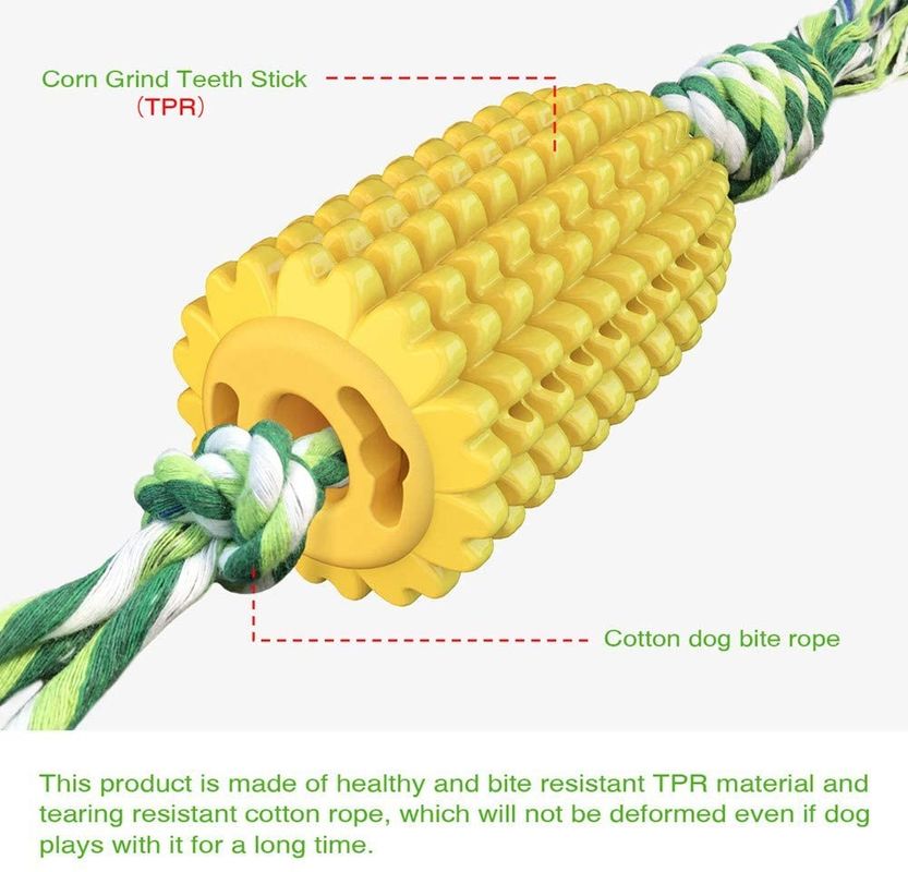 A preparação resistente do animal de estimação da mordida utiliza ferramentas o molar de borracha natural da forma do milho da vara da mastigação do cão