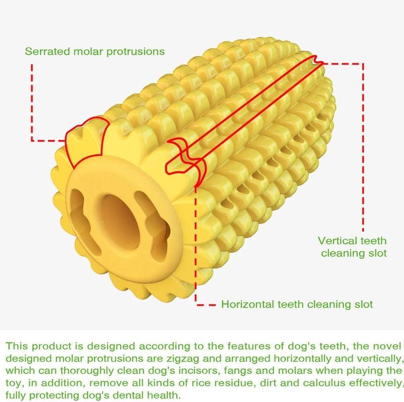 A preparação resistente do animal de estimação da mordida utiliza ferramentas o molar de borracha natural da forma do milho da vara da mastigação do cão