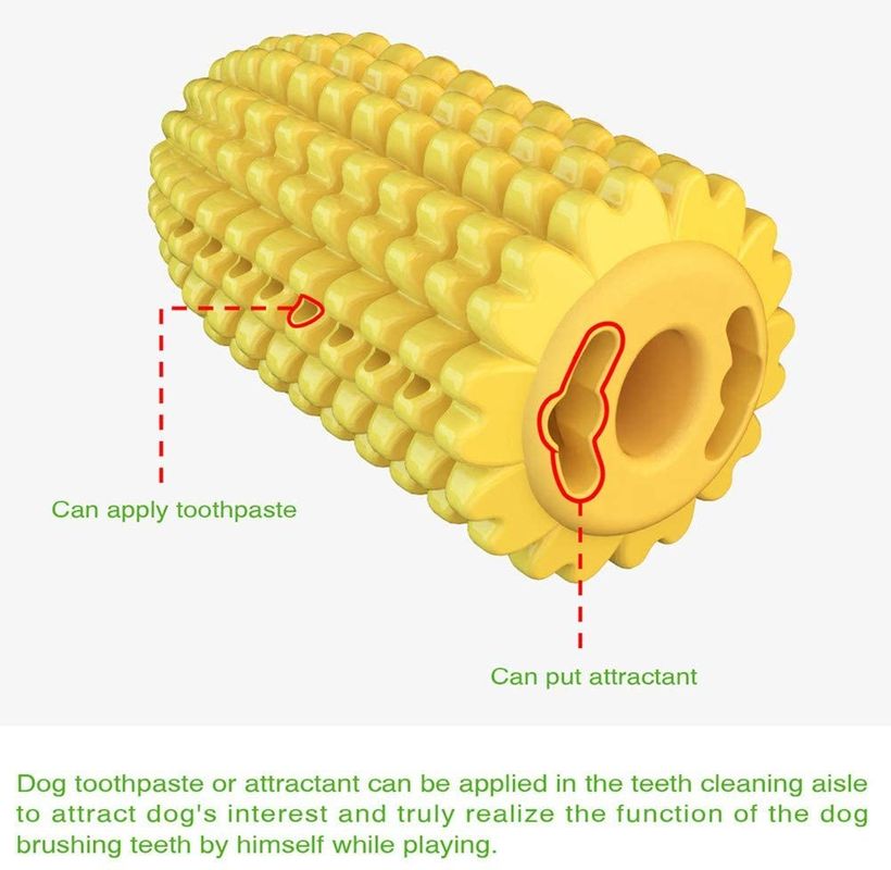 A preparação resistente do animal de estimação da mordida utiliza ferramentas o molar de borracha natural da forma do milho da vara da mastigação do cão