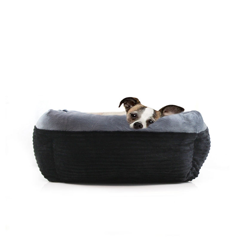 O animal de estimação de Cat Bed Self-Warming Deep Sleep do cão do luxuoso do retângulo coloca animais de estimação do veludo de algodão coloca o sofá confortável lavável do cão