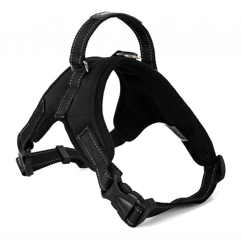 Correia da caixa da sela do cão de estimação da veste do chicote de fios de Oxford Mesh Canvas Adjustable Padded Dog respirável nenhum colar do animal de estimação da tração