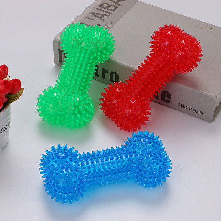 Dos brinquedos bonitos da mastigação do cão de brinquedos da mordida de cão do molar de BSCI osso sibilante com partícula da massagem