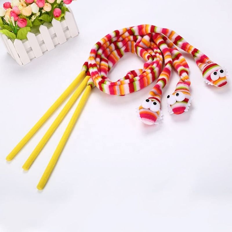 Varinha cor-de-rosa vocal 113cm da provocação de Cat Pet Toys Cat Feather da serpente