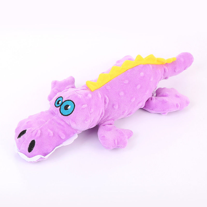 O animal de estimação realístico do cão do luxuoso do crocodilo dos desenhos animados brinca bonito sibilante da tela