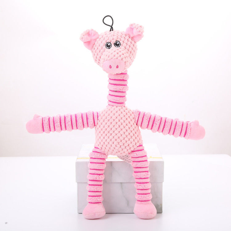 O cão sibilante do luxuoso de algodão brinca os brinquedos interativos da mastigação do cão, brinquedos enchidos da mastigação do cachorrinho para a limpeza dos dentes, pequeno, médio, grande