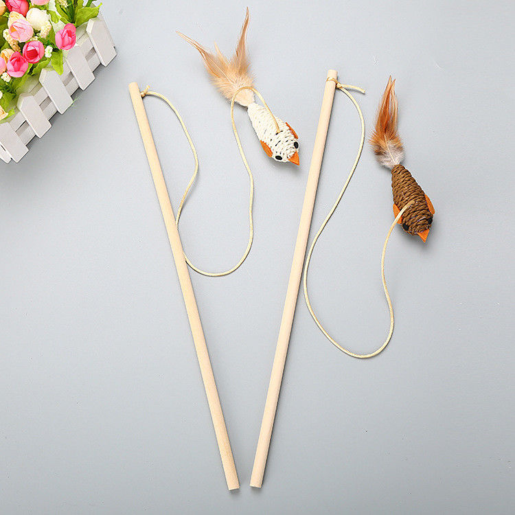 O múltiplo denomina a pena Cat Fishing Pole Toy de Cat Pet Toys Interactive Funny