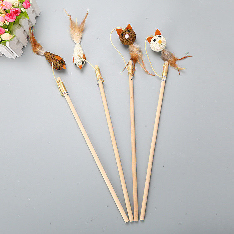 O múltiplo denomina a pena Cat Fishing Pole Toy de Cat Pet Toys Interactive Funny