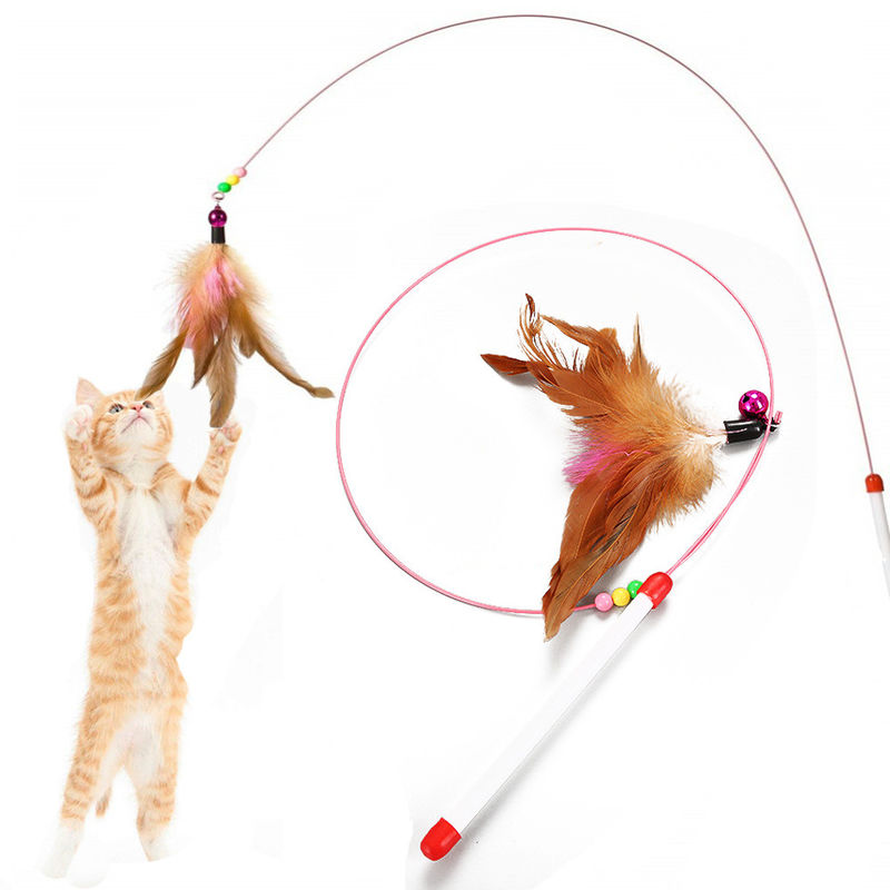 Varinha da provocação de Hallupets Cat Pet Toys Cat Feather