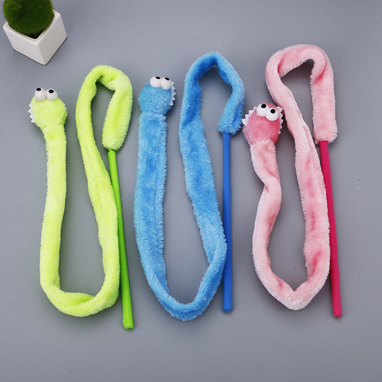 Varinha durável bonito 31g do luxuoso de Cat Toy Teaser Snake Shape Kitten