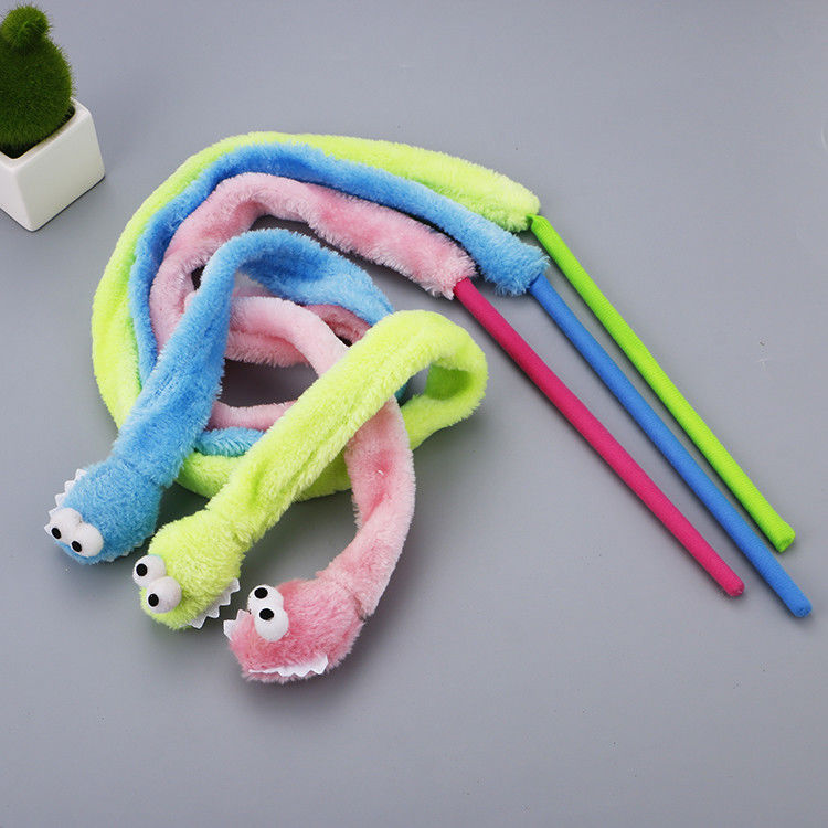 Varinha durável bonito 31g do luxuoso de Cat Toy Teaser Snake Shape Kitten