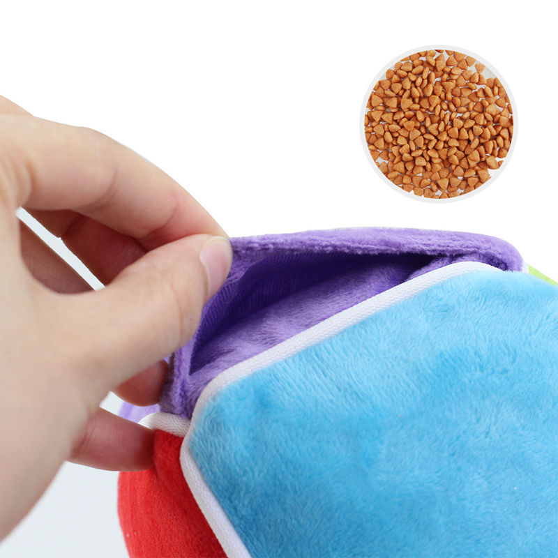 O animal de estimação inteligente colorido Eco-amigável brinca brinquedos da mastigação do cão do cubo do alimento do escapamento do luxuoso de algodão