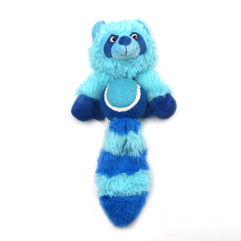 Brinquedos interativos do molar do cão durável resistente sibilante de Toy Fox Raccoon Bite do cão do luxuoso