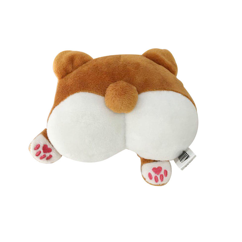 O animal de estimação do cão da forma da extremidade do Corgi brinca o brinquedo sibilante 37g do cão macio do luxuoso