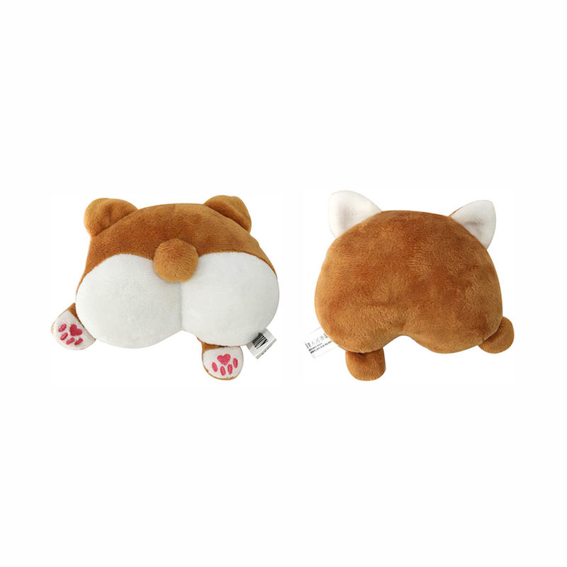 O animal de estimação do cão da forma da extremidade do Corgi brinca o brinquedo sibilante 37g do cão macio do luxuoso