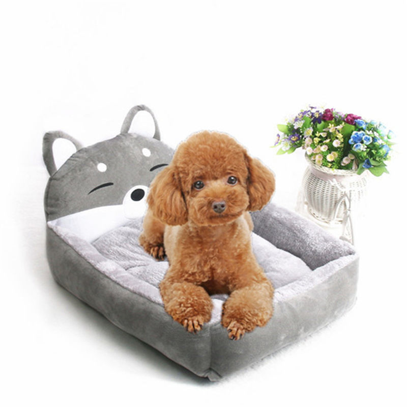 Cama confortável 1600g do sono de Sofa Yellow Gray Cartoons Pet da cama do animal de estimação do corte moderno