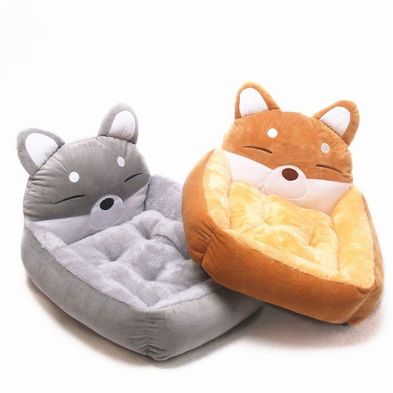 Cama confortável 1600g do sono de Sofa Yellow Gray Cartoons Pet da cama do animal de estimação do corte moderno