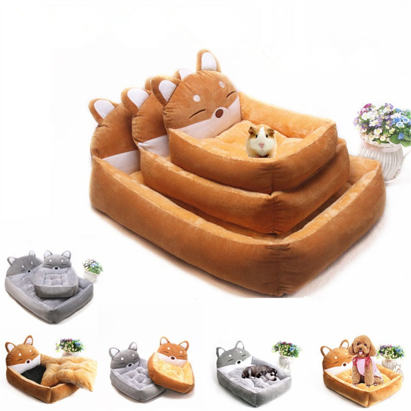 Cama confortável 1600g do sono de Sofa Yellow Gray Cartoons Pet da cama do animal de estimação do corte moderno