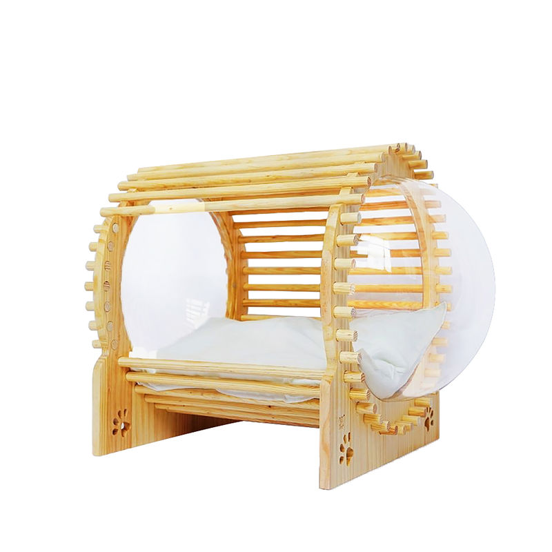 Madeira Cat Bed House With Window da cápsula