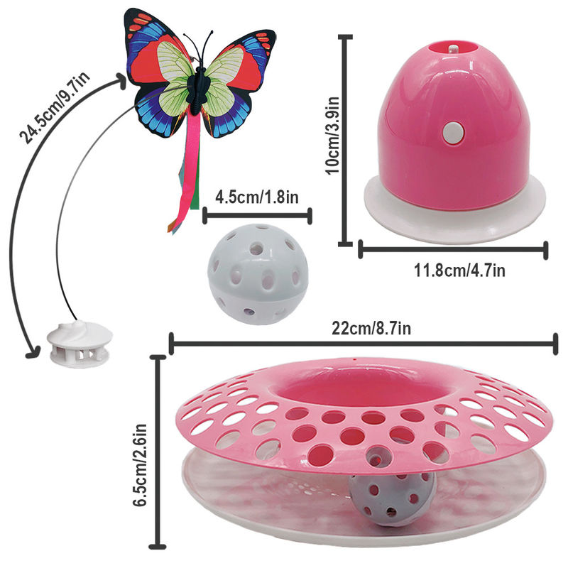 Cat Automatic Teaser &amp; exercitador interativos Kitten Toys With Spinning Butterfly