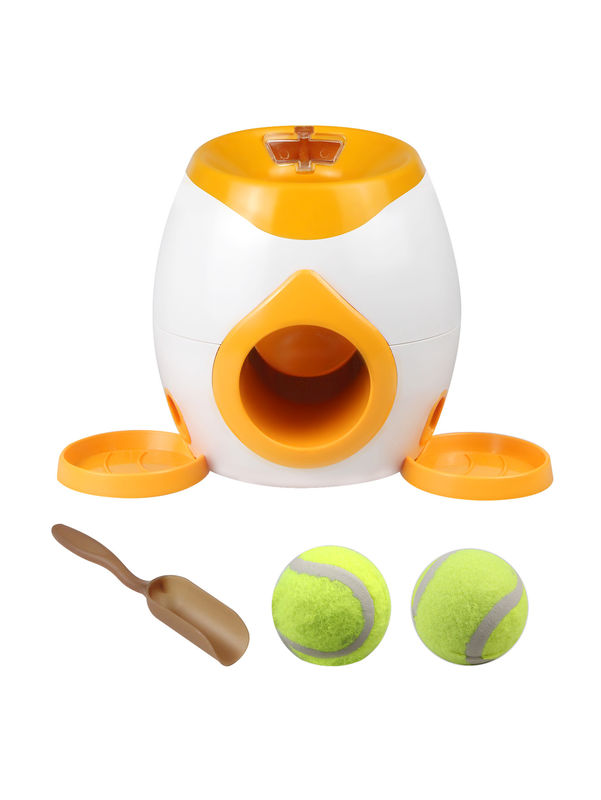 Do tênis dobro do furo do distribuidor do deleite do animal de estimação máquina de jogo 900g da recompensa do alimento