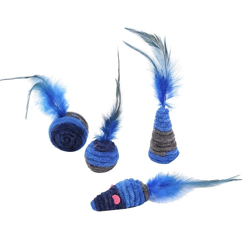 Rato excitado auto Cat Toy Anti Depression da pena de Cat Pet Toys Dark Blue
