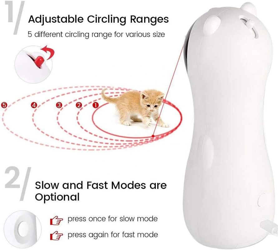 O carregamento automático interativo de Cat Laser Toy For Kitten USB automatizou o ponteiro Cat Toy do laser