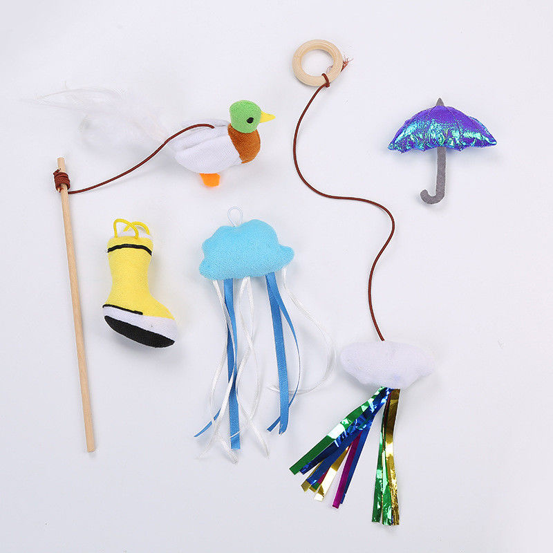 O laser interativo Cat Teaser Toy Feathers Wand classificou sapatas que vocais do luxuoso os pássaros dão forma a Cat Toy Set