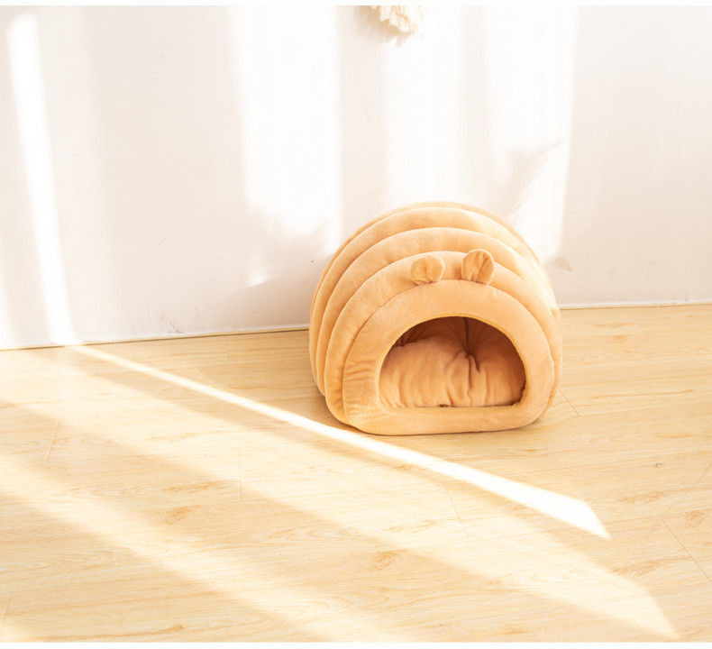 A cama confortável Semienclosed do animal de estimação acalma para baixo o gato de Mat Removeable Cover Nest For do sono