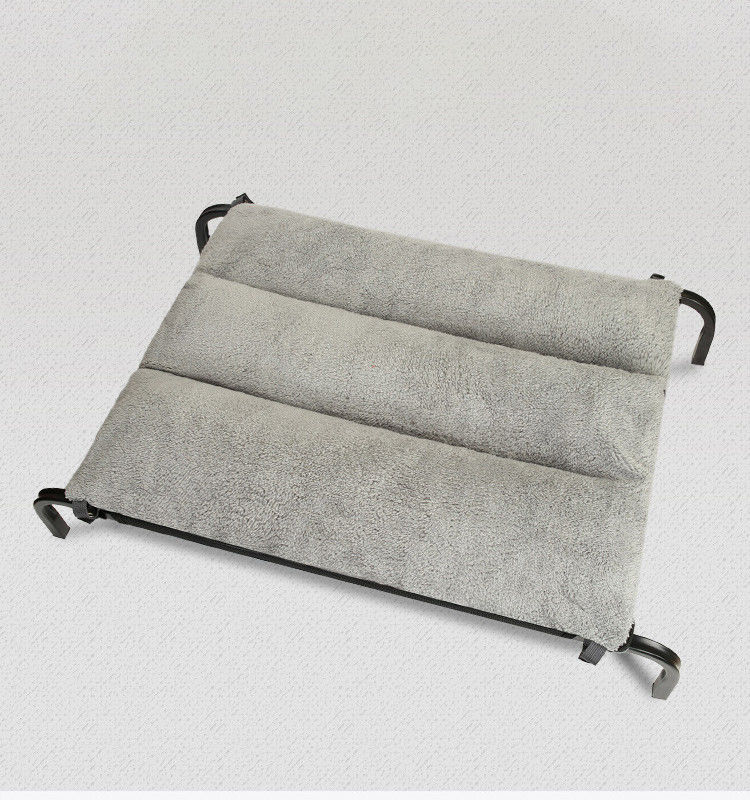 Cama elevado do cão do grande berço confortável de aço da cama do animal de estimação da dobradura do tubo do tamanho com os coxins engrossados do luxuoso