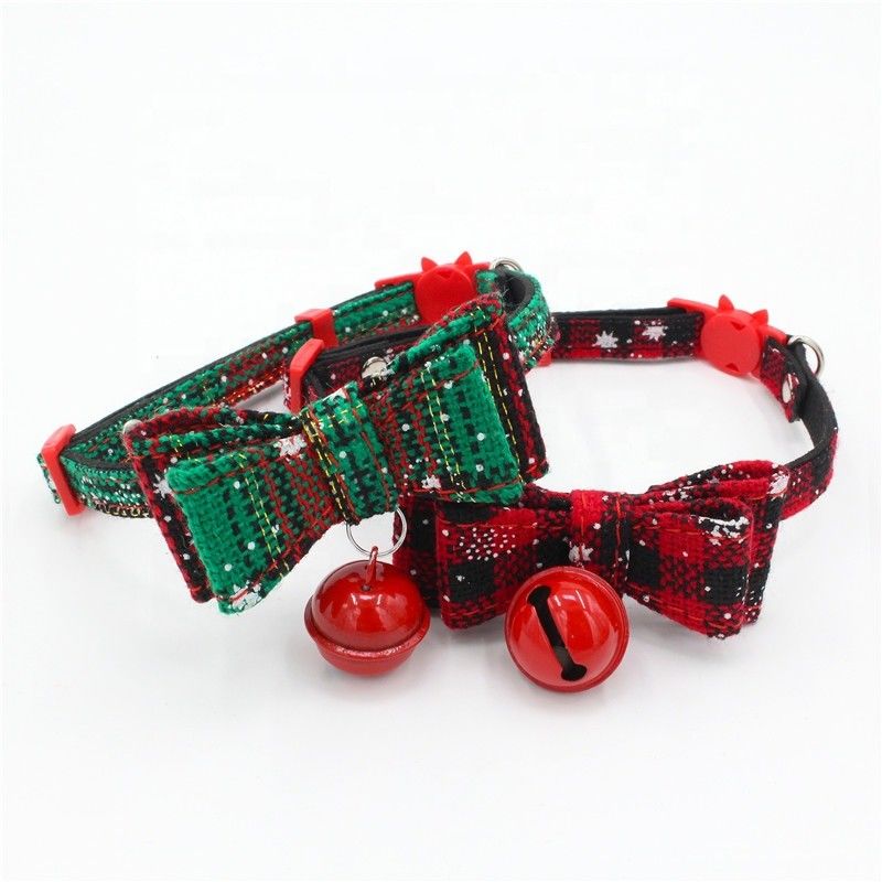 O chicote de fios da trela do colar de BSCI ajustou o Natal ajustável Breakaway Cat Collar da segurança de Bell