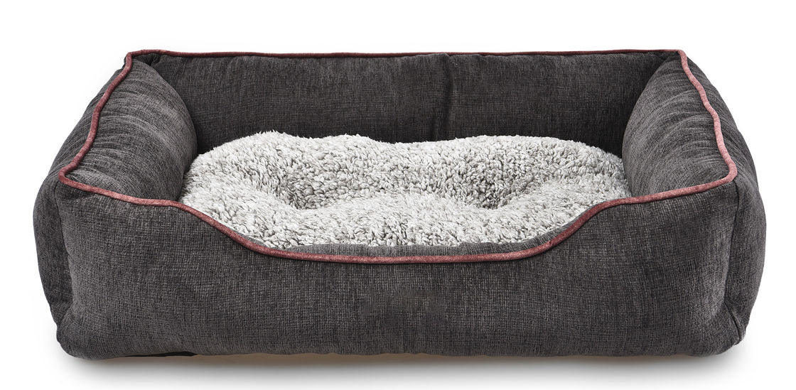 Grande sofá ortopédico luxuoso de alinhamento impermeável do sofá da cama do cão com tampa lavável removível