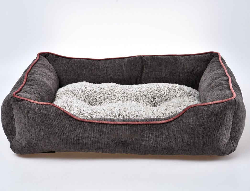 Grande sofá ortopédico luxuoso de alinhamento impermeável do sofá da cama do cão com tampa lavável removível