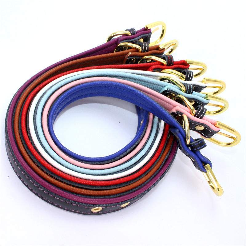 Colar de cão de estimação colorido macio contínuo de couro do plutônio para o colar seguro ajustável da grande correia média pequena do pescoço dos cães