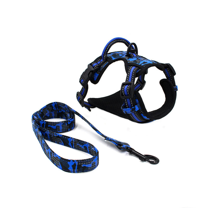 O ar macio respirável reflexivo elegante Mesh Chest Strap Traction Rope ajustou cães investe a trela