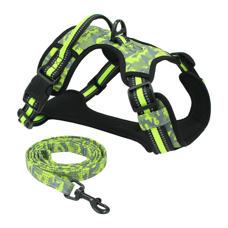 O ar macio respirável reflexivo elegante Mesh Chest Strap Traction Rope ajustou cães investe a trela